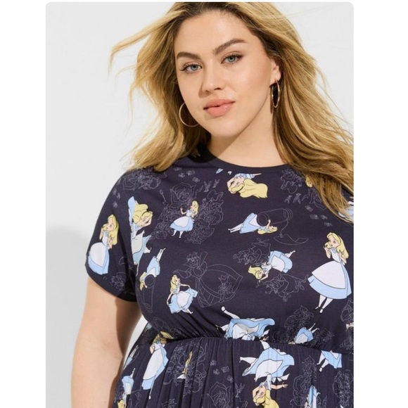 TORRID NWT Disney Alice In Wonderland Skater Dress - Picture 3 of 5